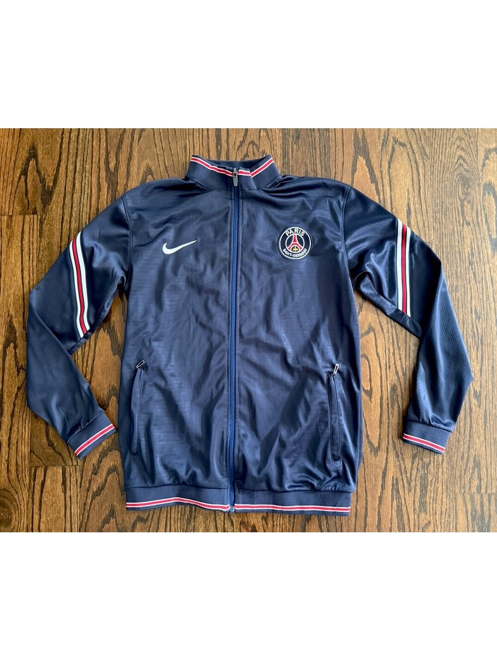 Nike PSG Paris Saint-Germain XL Track Jacket Navy Full Zip Soccer PARIS Back
